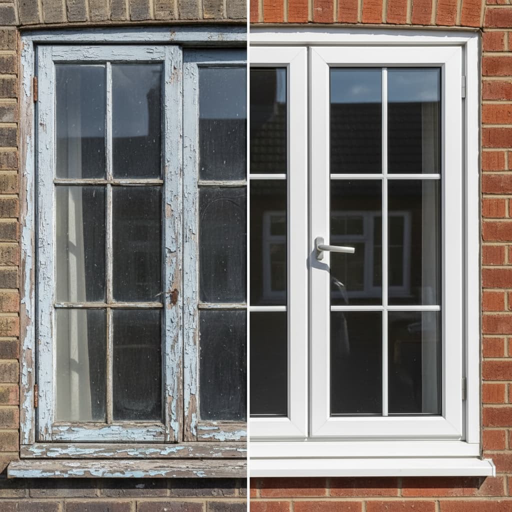 NikoVision uPVC window with greenery view